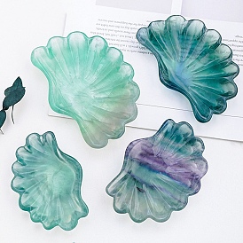 Natural Fluorite Shell Shape Decorative Bowls, Degaussing Bowl Home Decoration