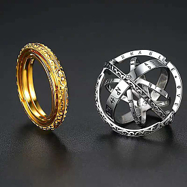 Латунные кольца с астрономическими сферами, вращающееся кольцо для успокаивающей медитации при беспокойстве, кулон для колье mkaing