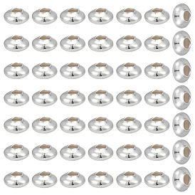 925 стерлингов серебряные шарики Spacer, рондель
