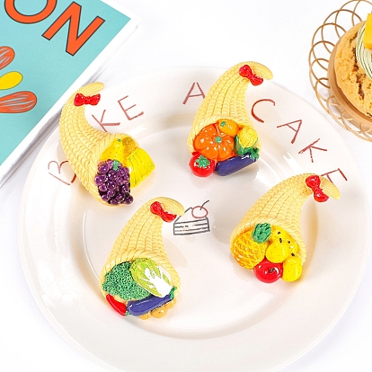 Миниатюрные украшения из смолы, аксессуары для домашнего кукольного домика с микро-ландшафтом, притворяясь опорными украшениями, корзина овощей и фруктов