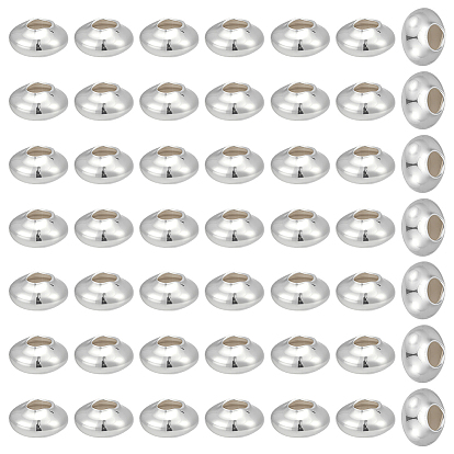 925 стерлингов серебряные шарики Spacer, рондель
