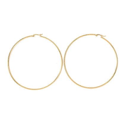 Серьги из 304 нержавеющей стали, гипоаллергенные серьги, текстурированная форма кольца