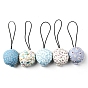 Cute Ball Shaped Cloth Needle Cushion, Sewing Tools, with Tether