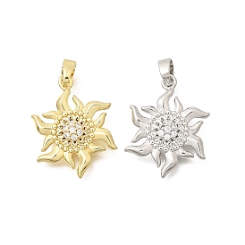 Латунные подвески с фианитами, прелести подсолнуха, долговечный