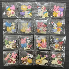 Self-Adhesive Opaque Resin Cabochons, Mixed Shapes