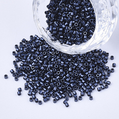 Cylinder Seed Beads, Uniform Size, Metallic Colours