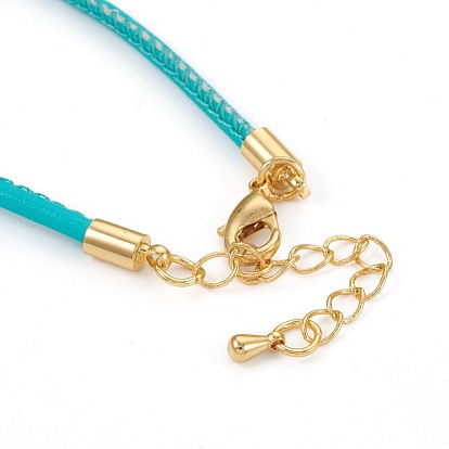 Imitation Sheepskin Cord Bracelet Making, with Brass Finding, Golden
