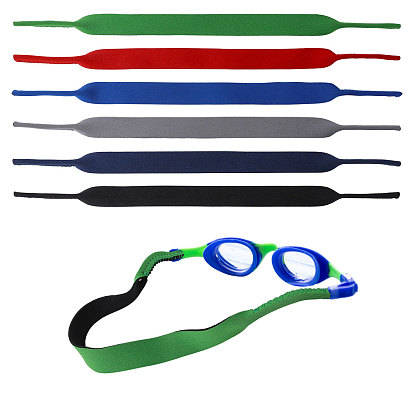 18 шт. 6 цвета полиэстер и синтетическая резина противоскользящий регулируемый ремешок для очков