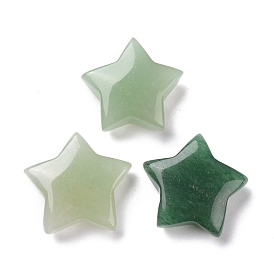 Natural Green Aventurine Beads, No Hole, Star