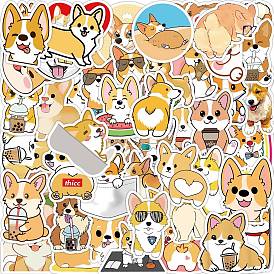 50Pcs 50 Styles 3D PVC Adhesive Waterproof Dog Stickers Set, for Kid's Art Craft, Bottle, Luggage Decor