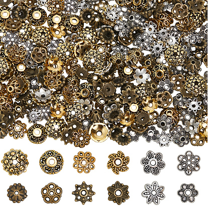 360 шт. 12 стили колпачков из сплава, цветок