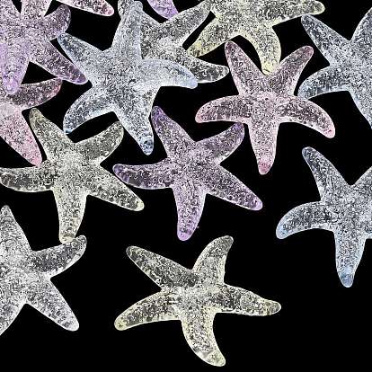 Colgantes de acrílico transparentes, encantos de estrellas de mar