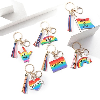 Деревянные брелки, украшения для сумок и кошельков, гордость цвета радуги