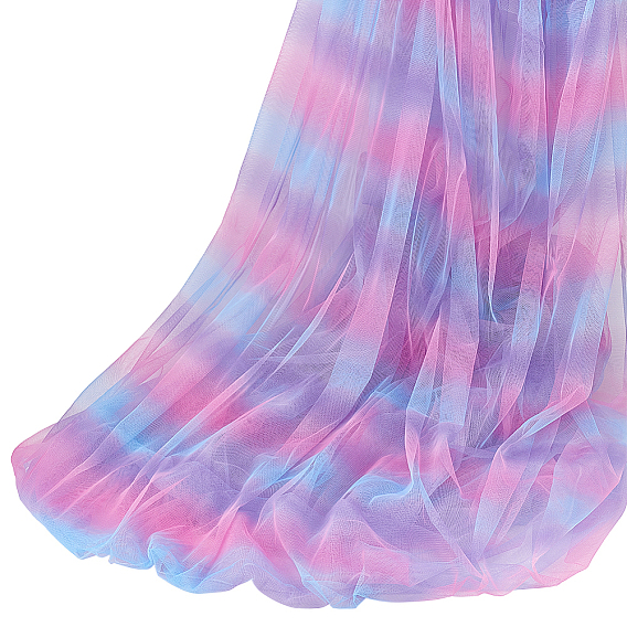 Сетчатая ткань из полиэстера радужного цвета, для украшения костюмов