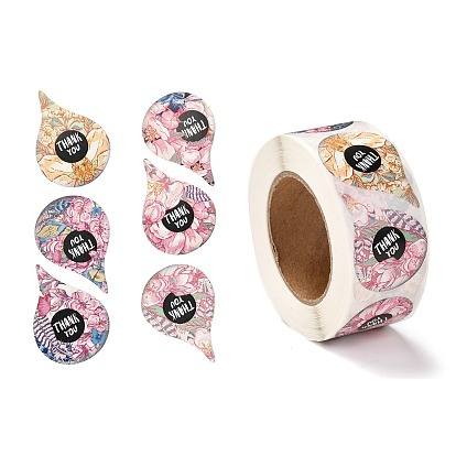 Слово спасибо слезинка ролл наклейки, самоклеящиеся бумажные наклейки, для партии, декоративные подарки, пекарня, день благодарения