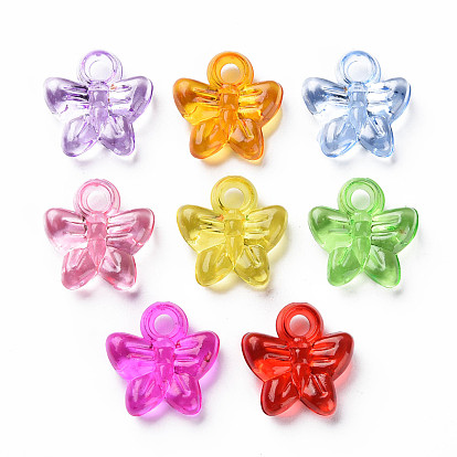 Transparent Acrylic Pendants, Butterfly