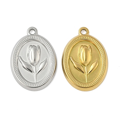 304 подвески из нержавеющей стали, овал с подвесками-тюльпанами, ионное покрытие (ip)