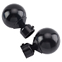 2Pcs Iron Round Curtain Rod Finials, Screws Curtain Rods