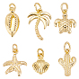 36 шт 6 стили латунные подвески, долговечный, с целью перехода в кольце