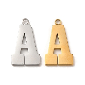 304 Stainless Steel Pendants, Letter A Charm