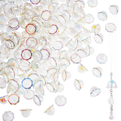 60Прозрачные акриловые колпачки для бусин, цветок