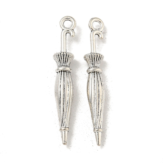 Тибетский стиль сплава цинка подвески, зонтик, без свинца и без кадмия, 35x6 мм, отверстие : 2.5 мм, Около 333 шт / 500 г