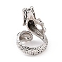 Dragon Wide Band Rings for Men, Punk Alloy Cuff Rings