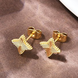 Латунь серьги, стойки покрытие, долговечный, без кадмия и без свинца, реальный 18 k позолоченный