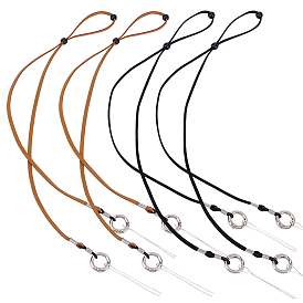 4шт 2 стили замшевый шнур для шляпы подбородочный ремень, съемный ремешок