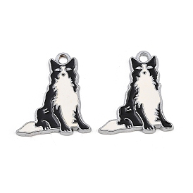 Подвески из эмали и сплава, собачий шарм