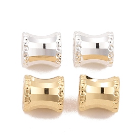 Rack Plating Eco-friendly Brass Spacer Beads, Lead Free & Cadmium Free, Long-Lasting Plated, Textured, Column