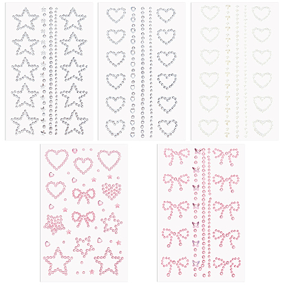 1 Пакет акриловых страз, наклейки, бумажные листы для рукоделия, разнообразные