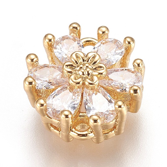 Латунные микро проложить кубических ссылки циркония, без свинца и без кадмия, цветок