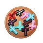 Cross with Word Jesus Food Grade Silicone Beads, Silicone Teething Beads