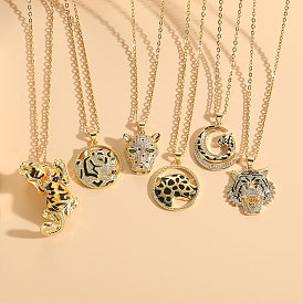 Tiger Oil Drop Necklace - Fashionable, Elegant, and Unique Pendant.