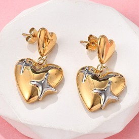 304 из нержавеющей стали болтаться серьги, сердце