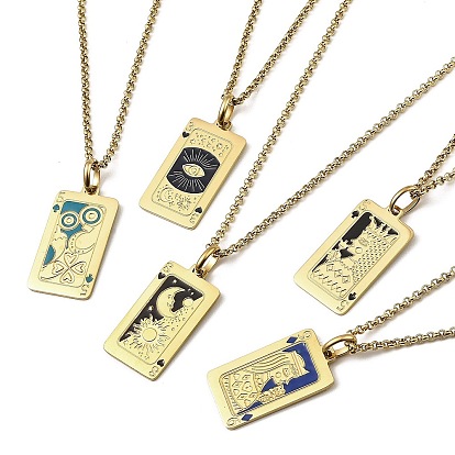 304 ожерелья с подвесками Таро из нержавеющей стали