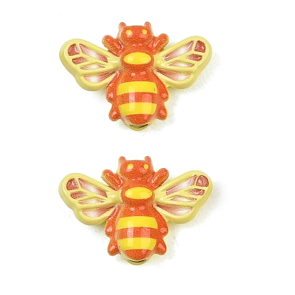 Baking Paint Alloy Beads, Bees