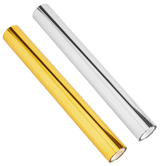 2 рулоны 2 цвета ПЭТ тиснение фольгой бумага, перенос фольги, бумага для лазерного принтера Elegance