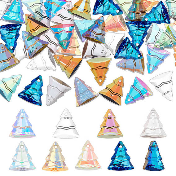 48шт. 8 цвета стеклянные подвески, рождественская елка