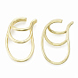 Brass Cuff Earrings, Split Earrings, Nickel Free
