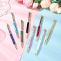Креативные шариковые ручки в пластиковой трубке, с черным стержнем для ручки внутри и натуральными и синтетическими драгоценными камнями