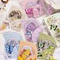 20Pcs Flower Arch Waterproof PET Decorative Stickers, Self-adhesive Butterfly Decals, for DIY Scrapbooking