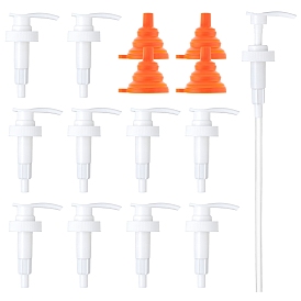 Polypropylene(PP) Dispensing Pump, Fits Shampoo and Conditioner Jugs Bottles, with Portable Foldable Silicone Funnel Hopper