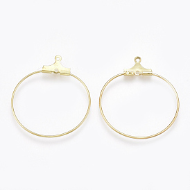 Brass Pendants, Real 18K Gold Plated, Ring