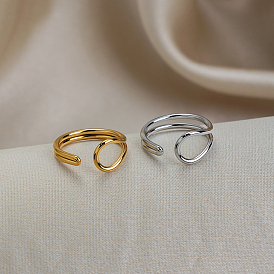 Стильный 304 комплект из браслета и кольца из нержавеющей стали для летних женских аксессуаров