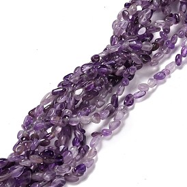 Natural Amethyst Beads Strands, Tumbled Stone, Chip