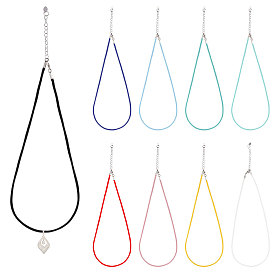 9 шт. 9 цвета круглый нейлоновый шнур милан изготовление ожерелий, с латунной фурнитурой , платина