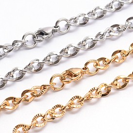 Fashionable 304 Stainless Steel Chain Necklaces, with Lobster Clasps, 23.6 inch (59.9cm)