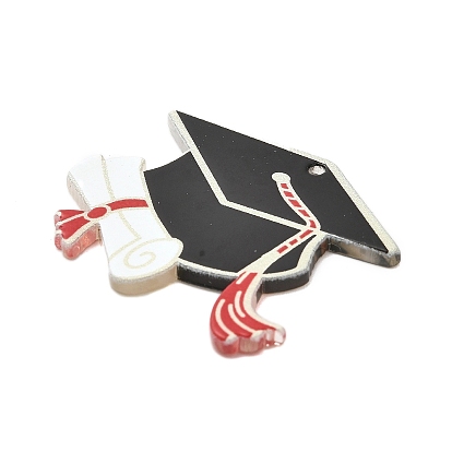 Teachers' Day Double-sided Printed Acrylic Pendants, Doctoral Cap